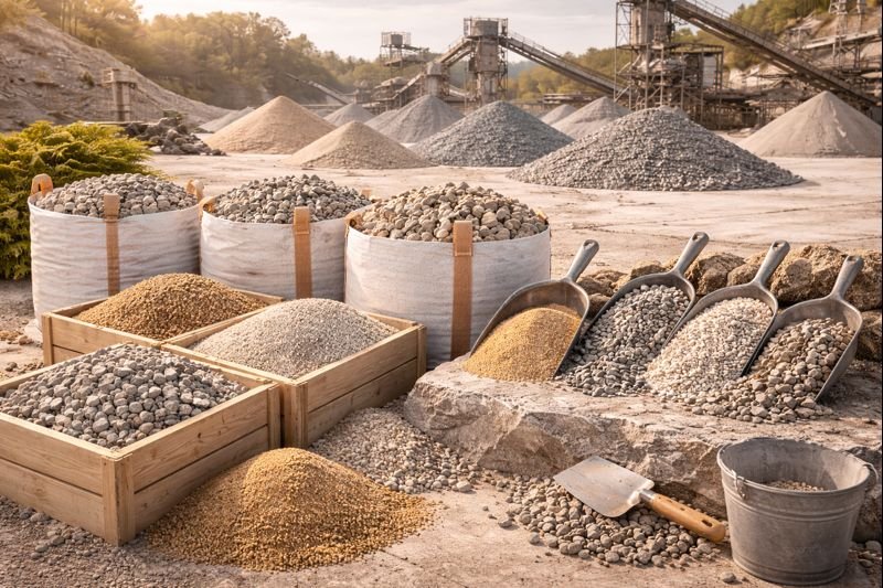 Aggregates supplier in Pune providing crushed stone and sand for construction