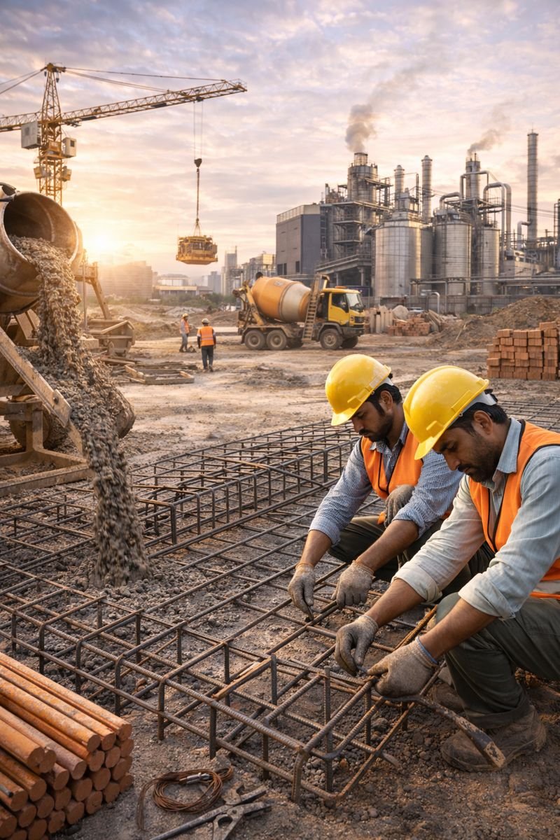 Cement for industrial construction projects and factories