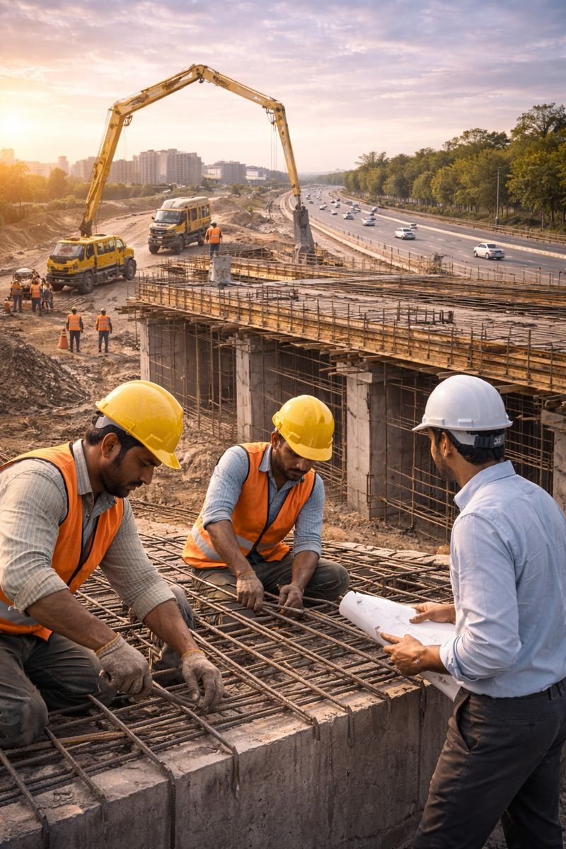 Cement for infrastructure projects like roads and bridges