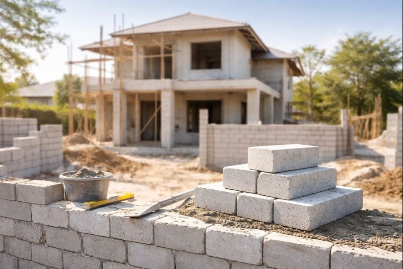 Fly ash bricks for house construction and residential buildings