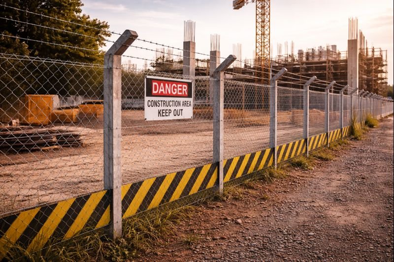 GI wire fencing for construction site safety