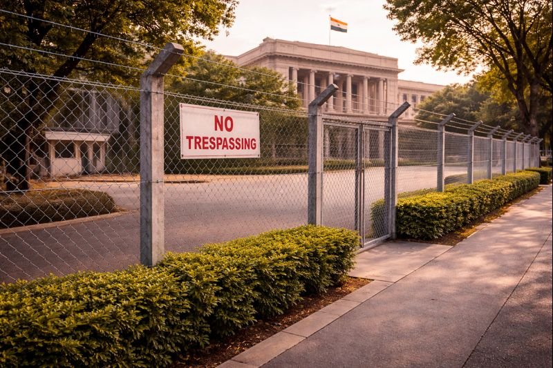 Barbed wire fencing for government and institutional security