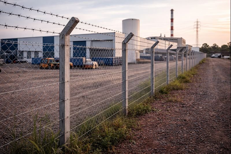 GI wire used for industrial fencing and warehouse security