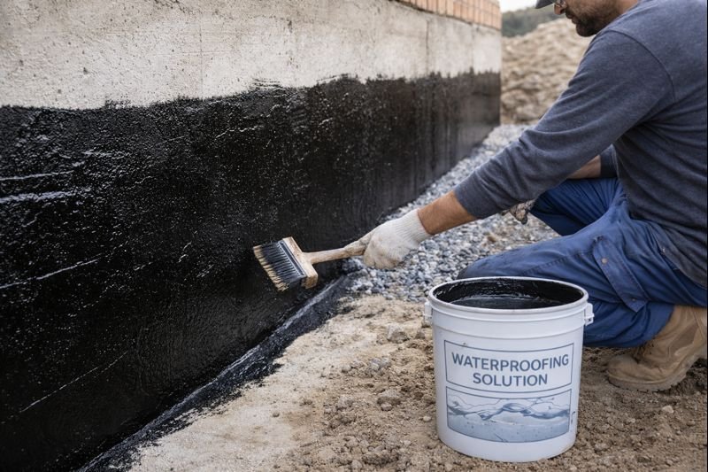 Basement waterproofing to prevent water seepage and dampness