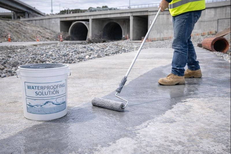 Waterproofing used in infrastructure and public projects