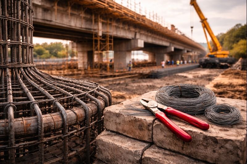 Binding wire used in infrastructure projects like bridges and flyovers