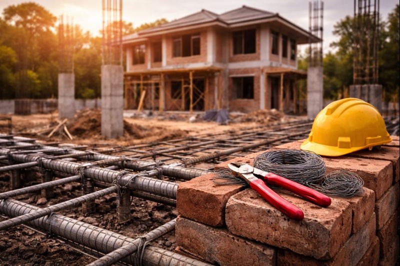 Binding wire used in house construction and foundation work